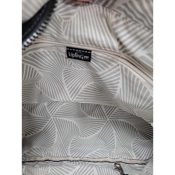 Kipling Nylon Messenger Bag Black 16x10x4 - Picture 8 of 12